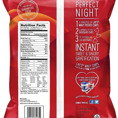 Lay's Wavy Original Potato Chips, Party Size!6 packs