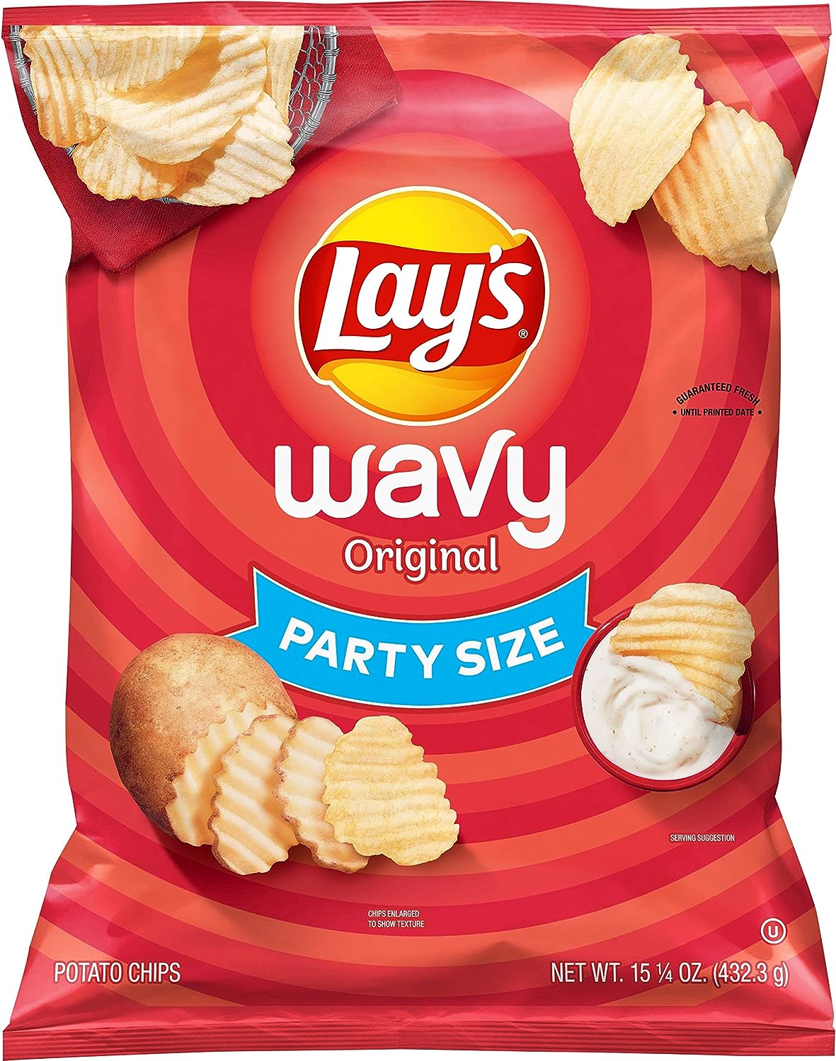 Lay's Wavy Original Potato Chips, Party Size!6 packs